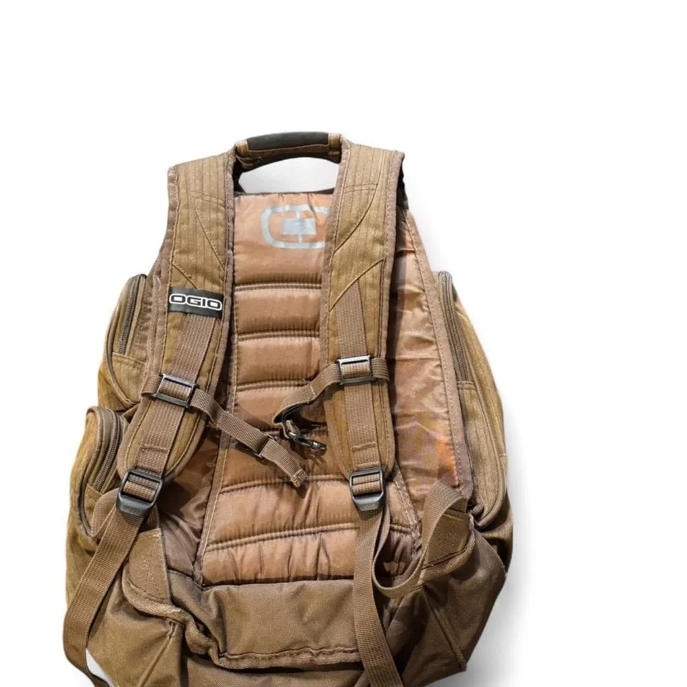 OGIO Tan/Brown Men's Travel Backpack with Multiple Compartments